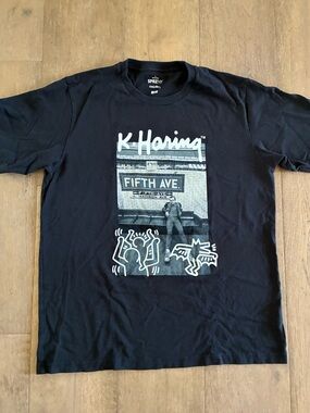 Uniqlo Black SPRZ NY Keith Haring Logo Tee